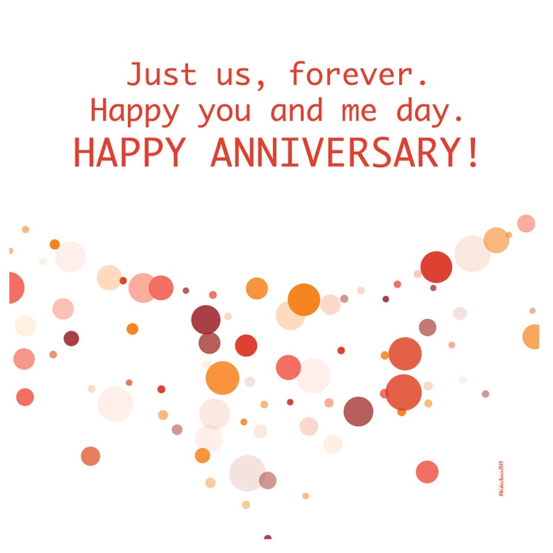 Digital Wedding Anniversary card wishes, instant download, printable at home, Pantone Colors image 2