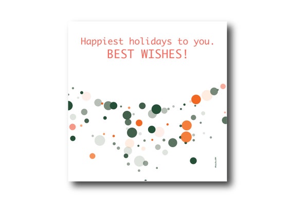 Holiday Season Greeting Card Wishes, Pantone Colors