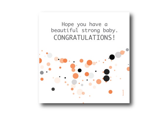 Digital Welcome Baby boy or girl card wishes, instant download, printable at home, Pantone Colors