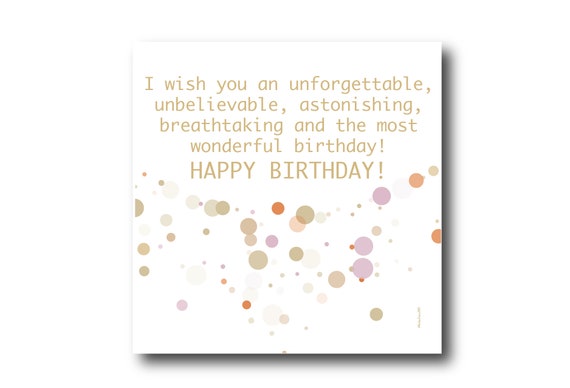 Digital Birthday Wishes greeting card, Pantone Colors