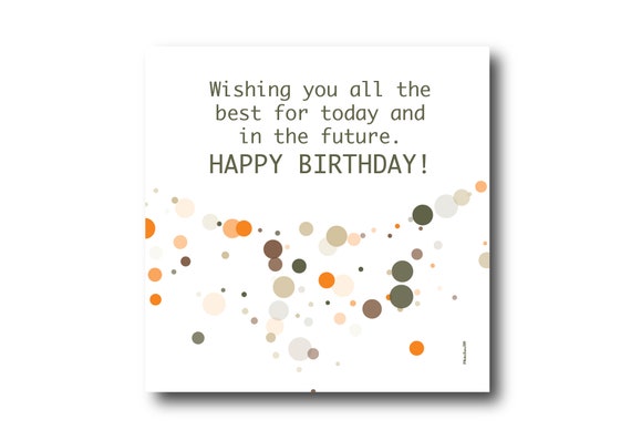 Digital Birthday Wishes greeting card, Pantone Colors