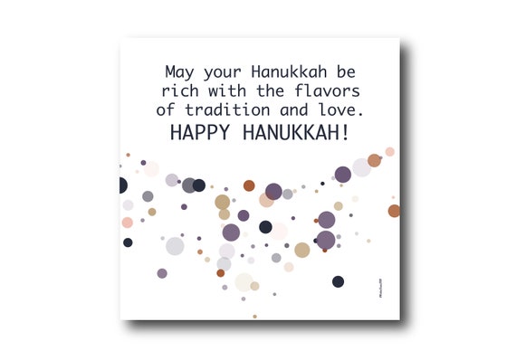 Digital Greeting Card for HANUKKAH Wishes, Pantone Colors