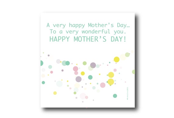 Digital Mother’s day wishes card, Pantone Colors, mom card