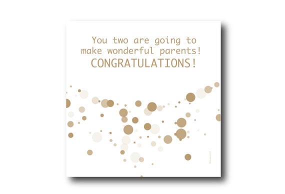 Digital New Parents Card wishes, Pantone Colors