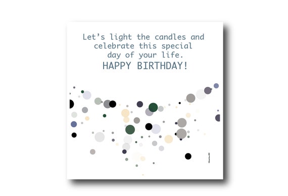 Digital Birthday Wishes greeting card, Pantone Colors