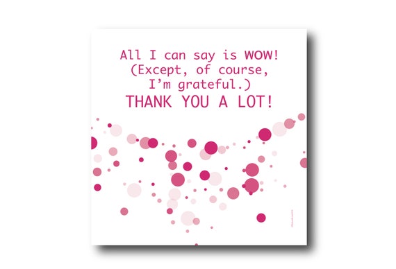 Digital Thank You Greeting card wishes, instant download, printable at home, ready to post, Pantone Colors