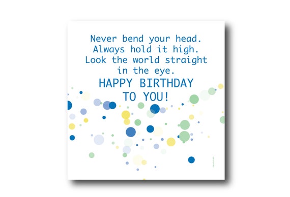 Digital Birthday Wishes greeting card, Pantone Colors, Sustainable Design, Printable at home