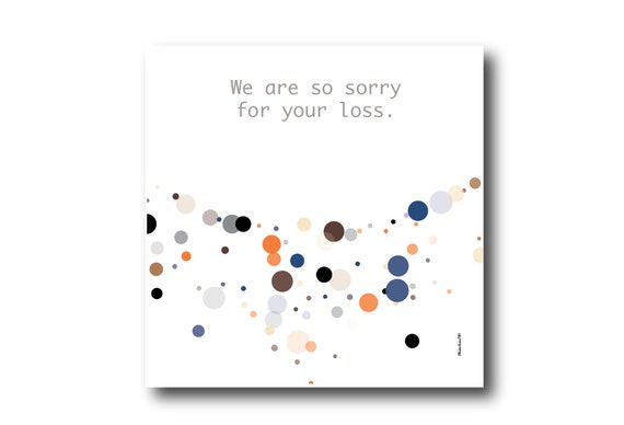 Digital Sympathy card wishes, instant download, printable at home, ready to post, Pantone Colors