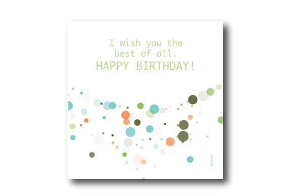 Digital Birthday Wishes greeting card, Pantone Colors