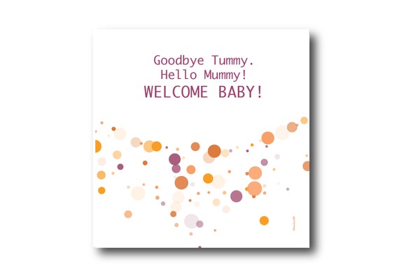 Digital Welcome Baby boy or girl card wishes, instant download, printable at home, Pantone Colors