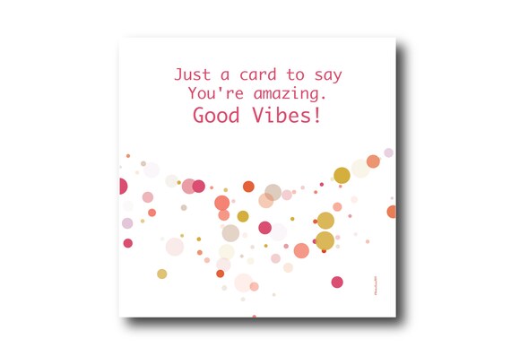 Digital Friendship card wishes, instant download, printable at home, ready to post, Pantone Colors