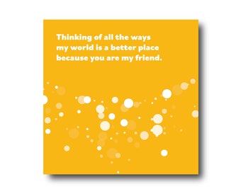 Digital Friendship Wishes greeting card, Pantone Colors, Social Media Ready