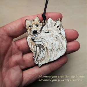 wolf wooden pendant, wolf pendant, wolf mom and baby pendant, wolf jewelry, nature wood jewelry, wolf wood jewelry,boho jewelry