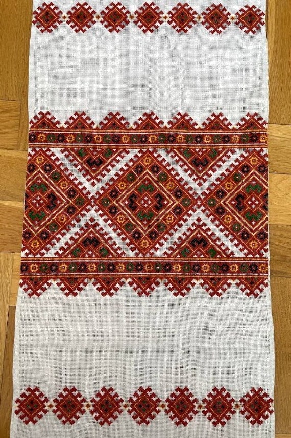 Traditional Ukrainian Embroidered Towel Etsy