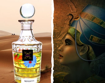 Premium quality NEFERTITI Egyptian women perfume oil Alcohol free and Vegan friendly, A beautiful fresh elegant fragrance, UNISEX, gift idea