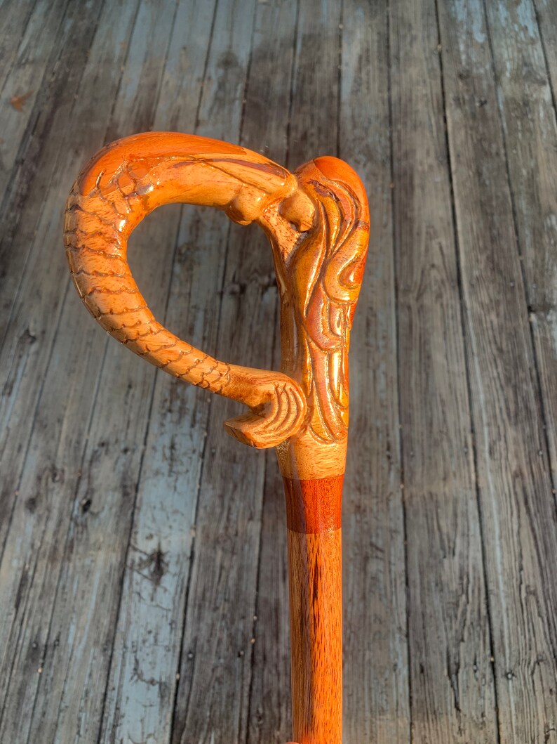 Siren Walking Cane Myth Cane Unisex Walking Cane Mermaid Etsy