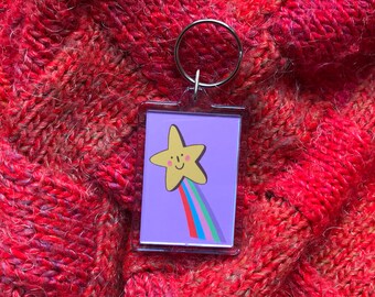 You’re a star keyring | Teacher gift | friendship gift | acrylic keyring | Thankyou keyring | cute star gift | star well done keyring