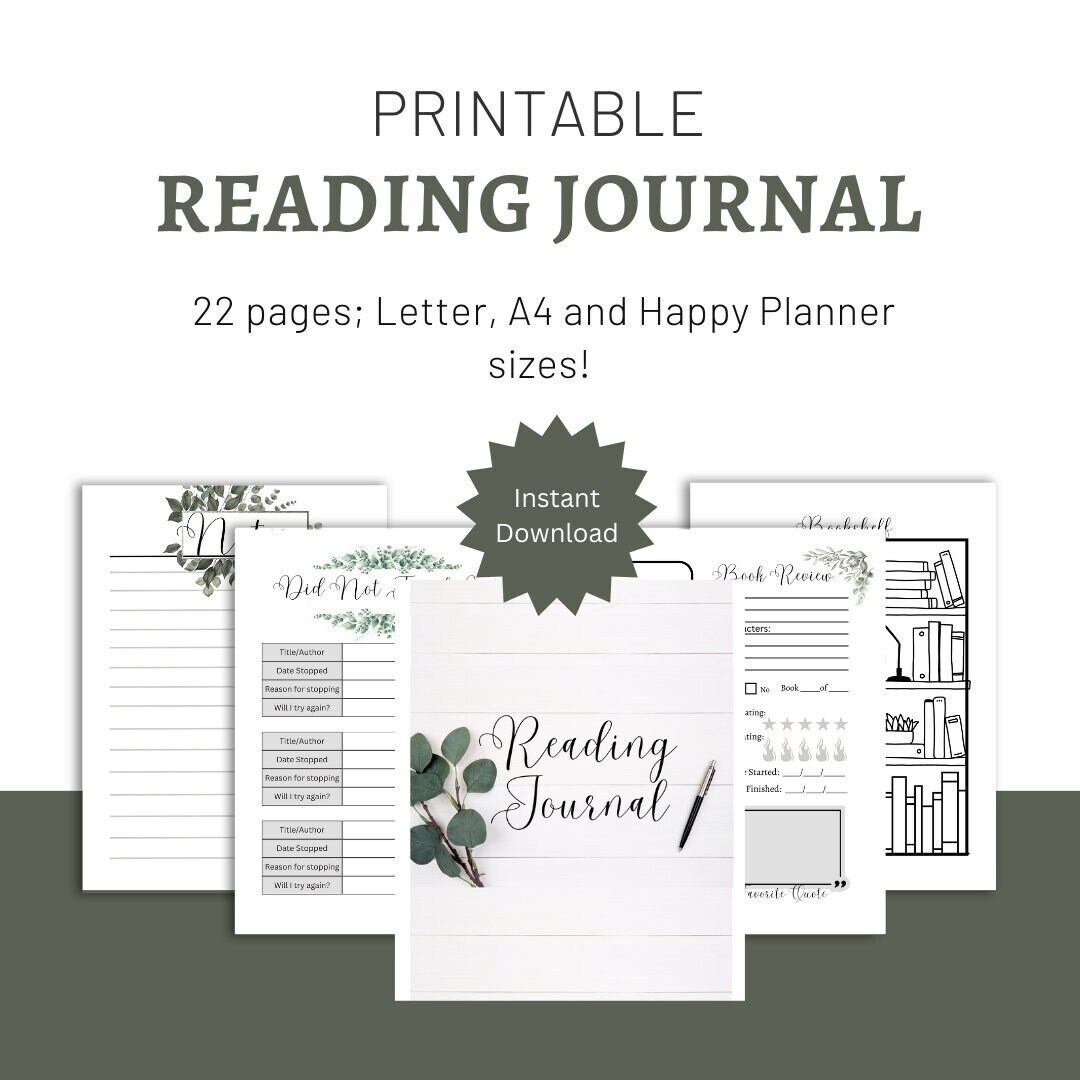 Book Tracker Printable Bookshelf Book Journal Reading Log - Etsy Australia