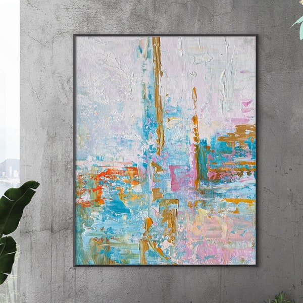 Colourful Abstract Vibrant Painting, Original Painting, Canvas Painting, Handmade Painting, Large Original Oil Painting, Home Decor,Wall Art