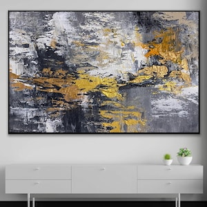 Original Abstract Oil Painting on Canvas: Colorful Modern Wall Art