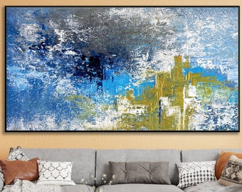 Grande pittura astratta arte murale sovradimensionata, pittura d'arte originale su tela Wall Art Set, pittura murale fatta a mano per la decorazione della casa