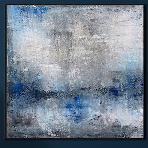 Grey Blue Original Abstract Painting, Large Wall Art, Big Canvas Art, Extra Large painting, Oversized Paintings, Home Wall Decor
