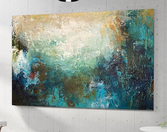 Modern Abstract Wall Art, Contemporary Artwork, Palette Knife Art, Trendy Painting, Extra Large Painting, Home decore, Wall Art