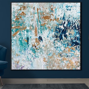 Large Abstract Painting Canvas Original Oil Painting Wall Art Living Room Decor Aesthetic, Oversize Acrylic Painting Handmade Artwork