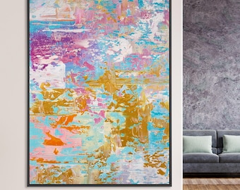 Large Blue Painting, Contemporary Artwork, Palette Knife Art, Trendy Painting, Extra Large Painting, Home decore, Wall Art