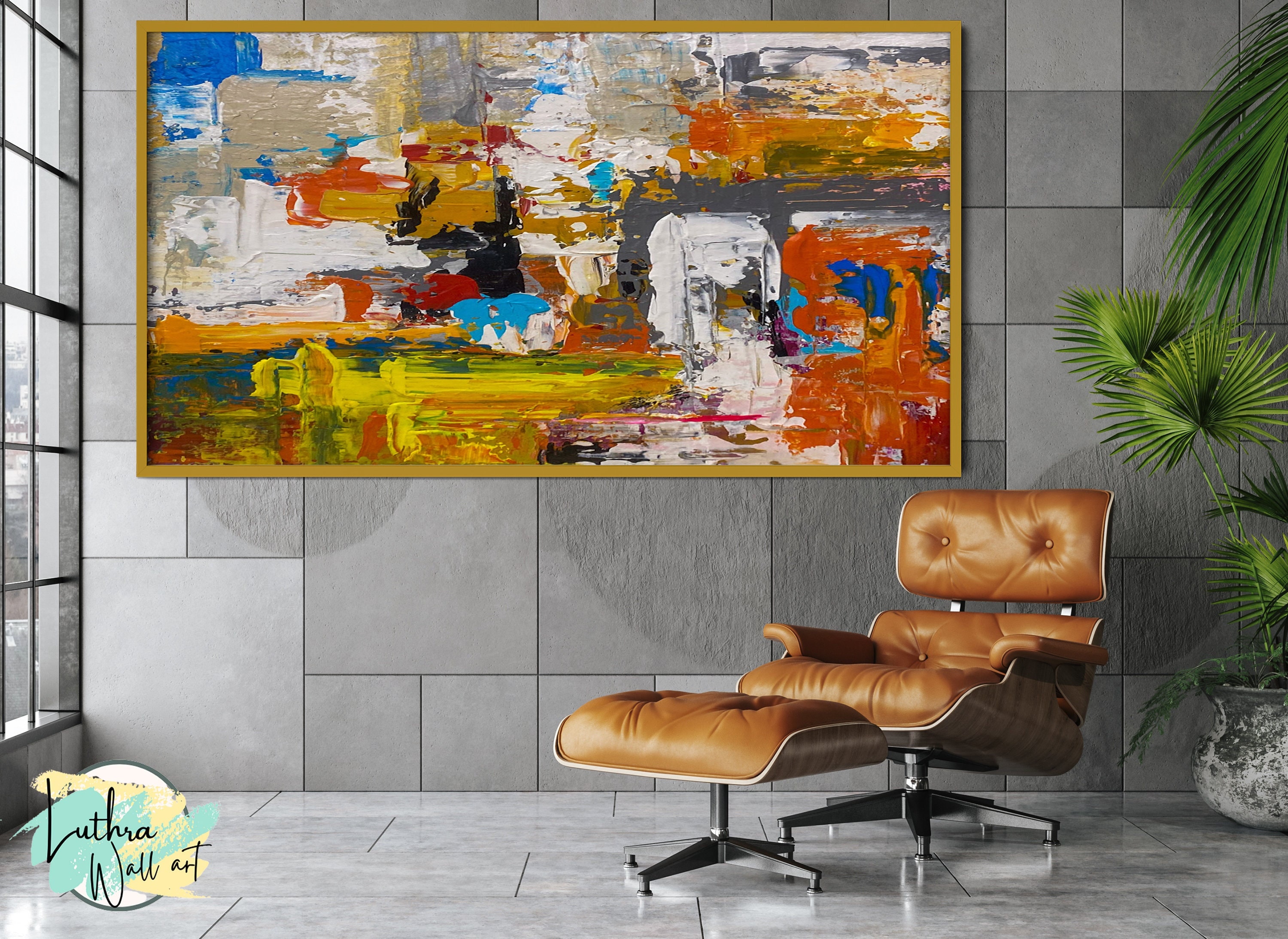 Abstract Painting Acrylic Painting Art Panting Multi Colour Trees Large  Canvas Wall Art Home Office Decor Modern Palette Knife Visi Custom 