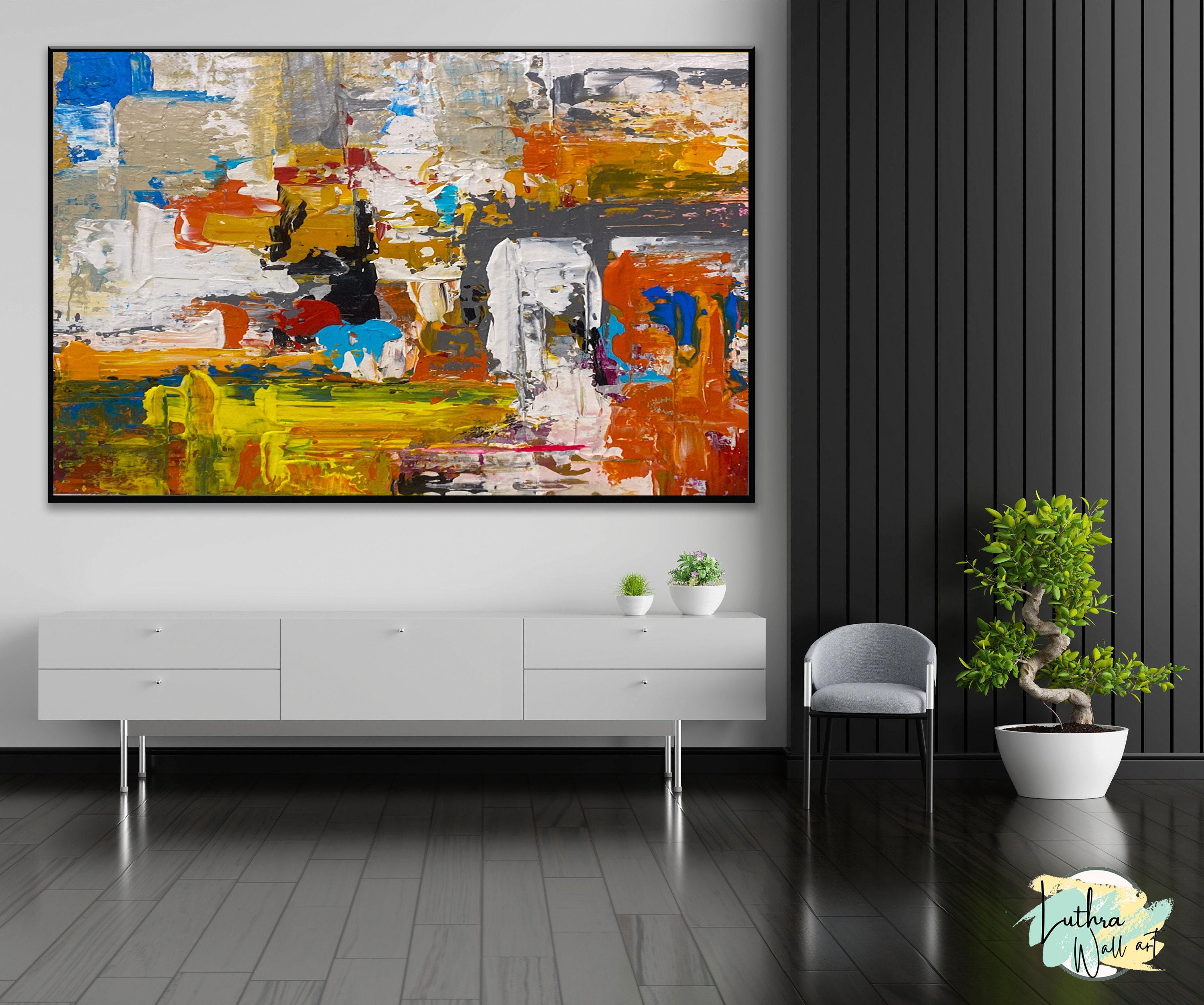 Modern Wall Art Painting | Canvas Palette Knife Painting | Colorful Wall Art | Large Wall Decor | Home Decoration Painting | Abstract Art |