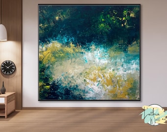Textured Oil Painting On Canvas: Abstract Handmade Wall Art