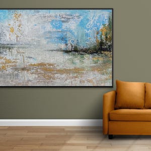 Horizon Art Oil Painting | Original Painting For Home Decor | Unique Handmade Wall Art | Abstract Canvas Painting | Modern Art Paintings |