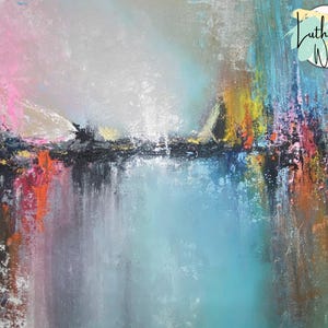 colorful abstract painting on canvas