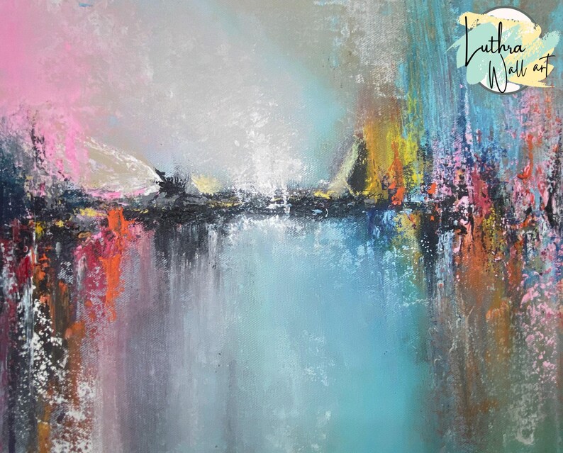 colorful abstract painting on canvas