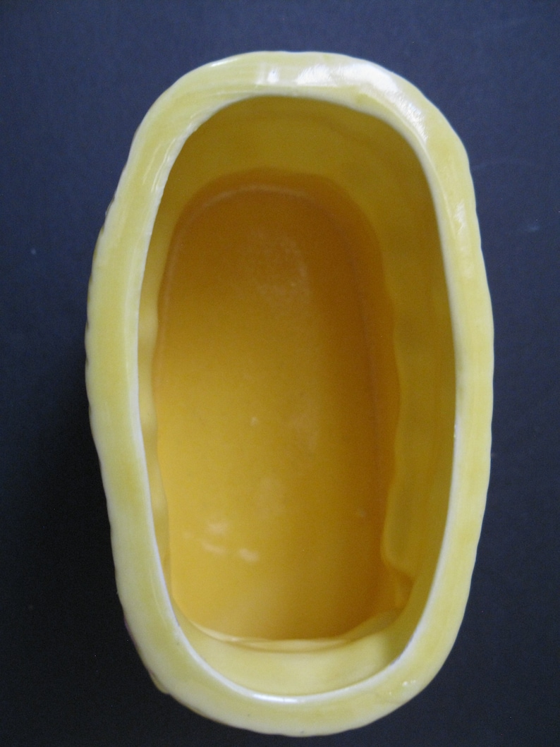 Rubens Originals hand painted yellowpink baby bootie planter