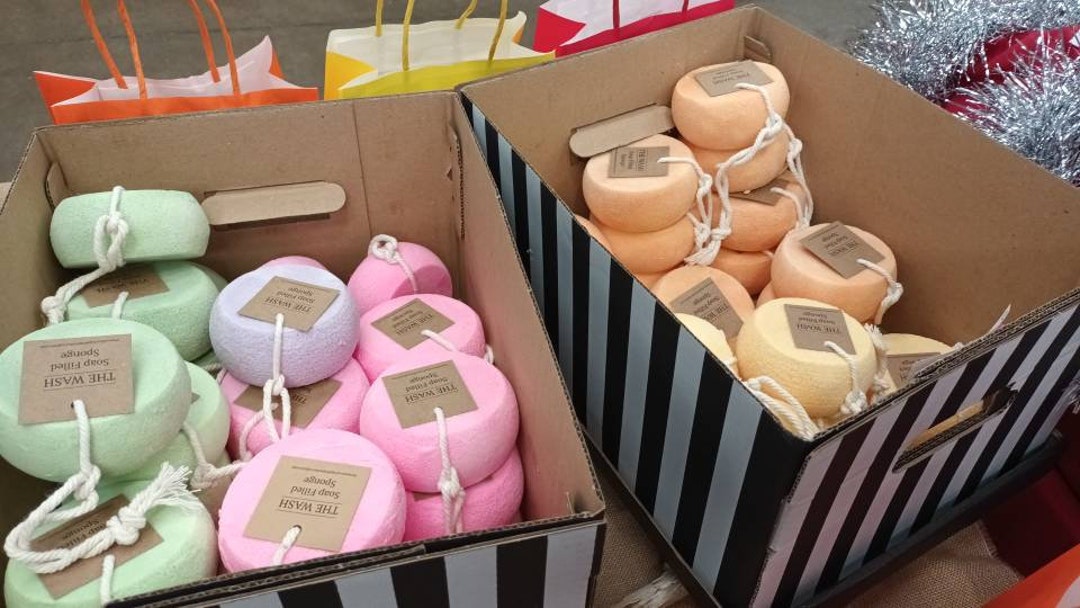 Soap Filled Sponges Made Using Essential Oils Etsy UK