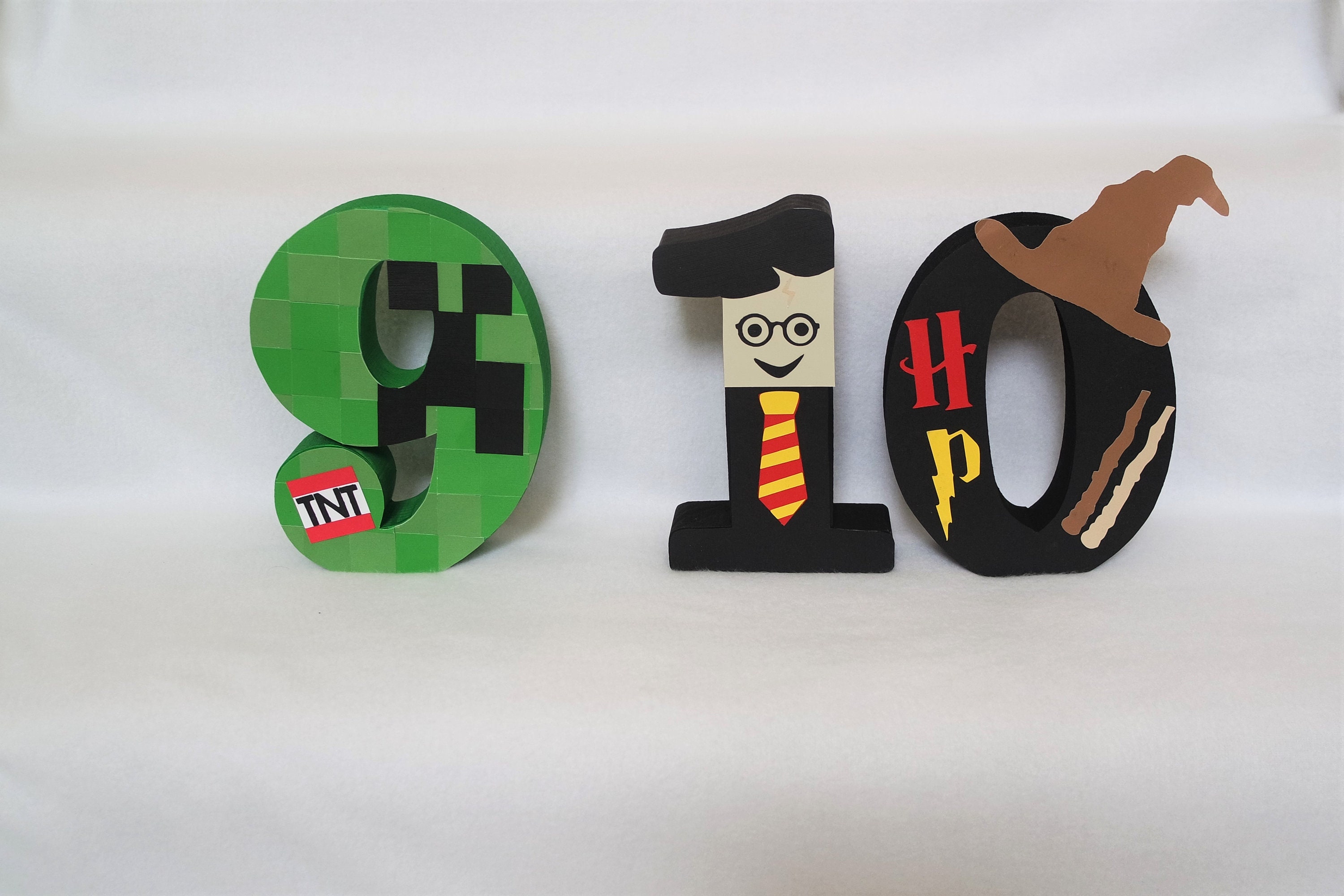 Minecraft Photo Prop Minecraft Age Birthday Decor Wood Etsy
