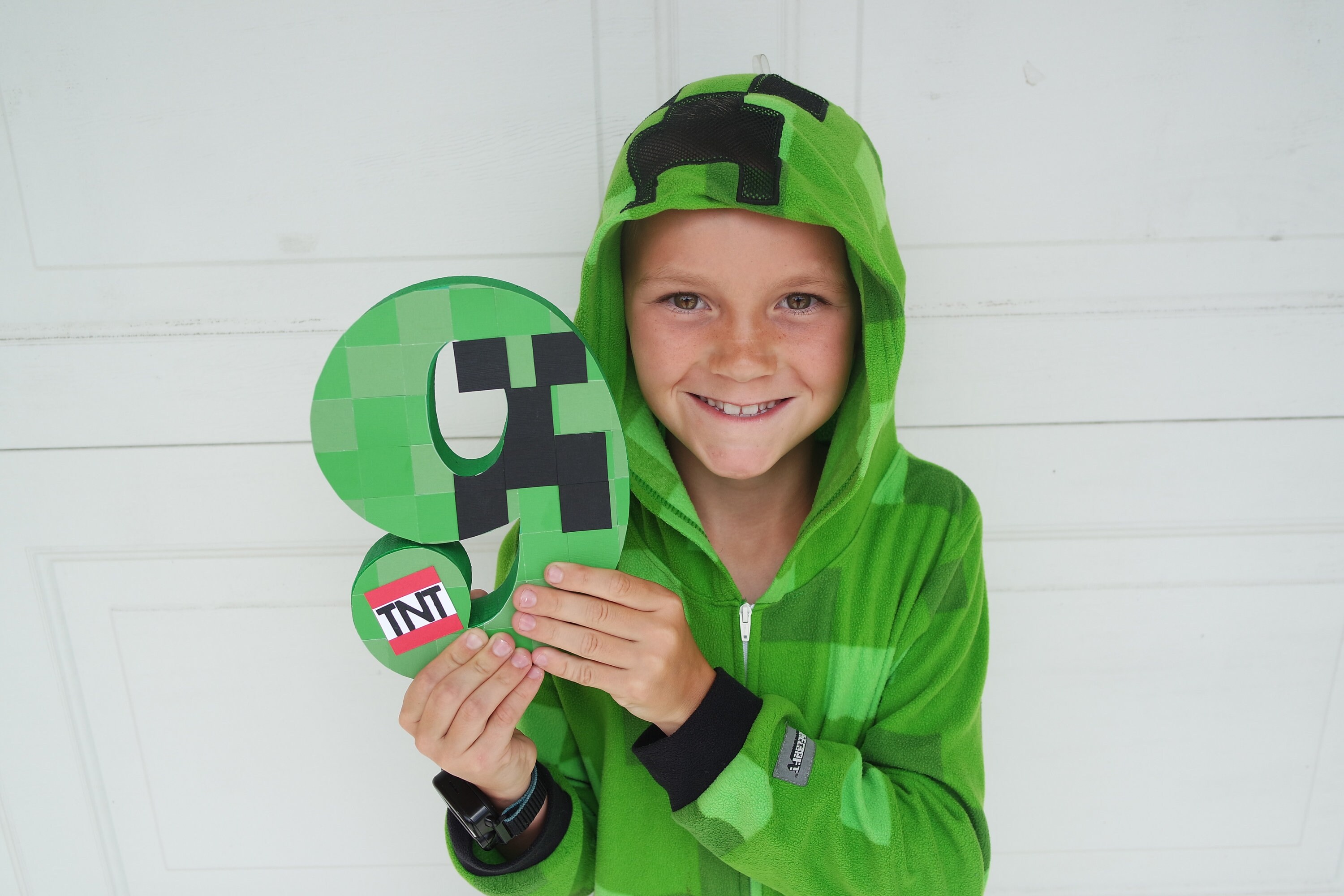 Minecraft photo prop Minecraft age birthday decor wood number boy birthday milestone birthday number child party decor kid