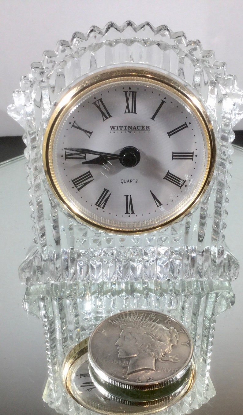 Wittnauer quartz desk Crystal clock Etsy