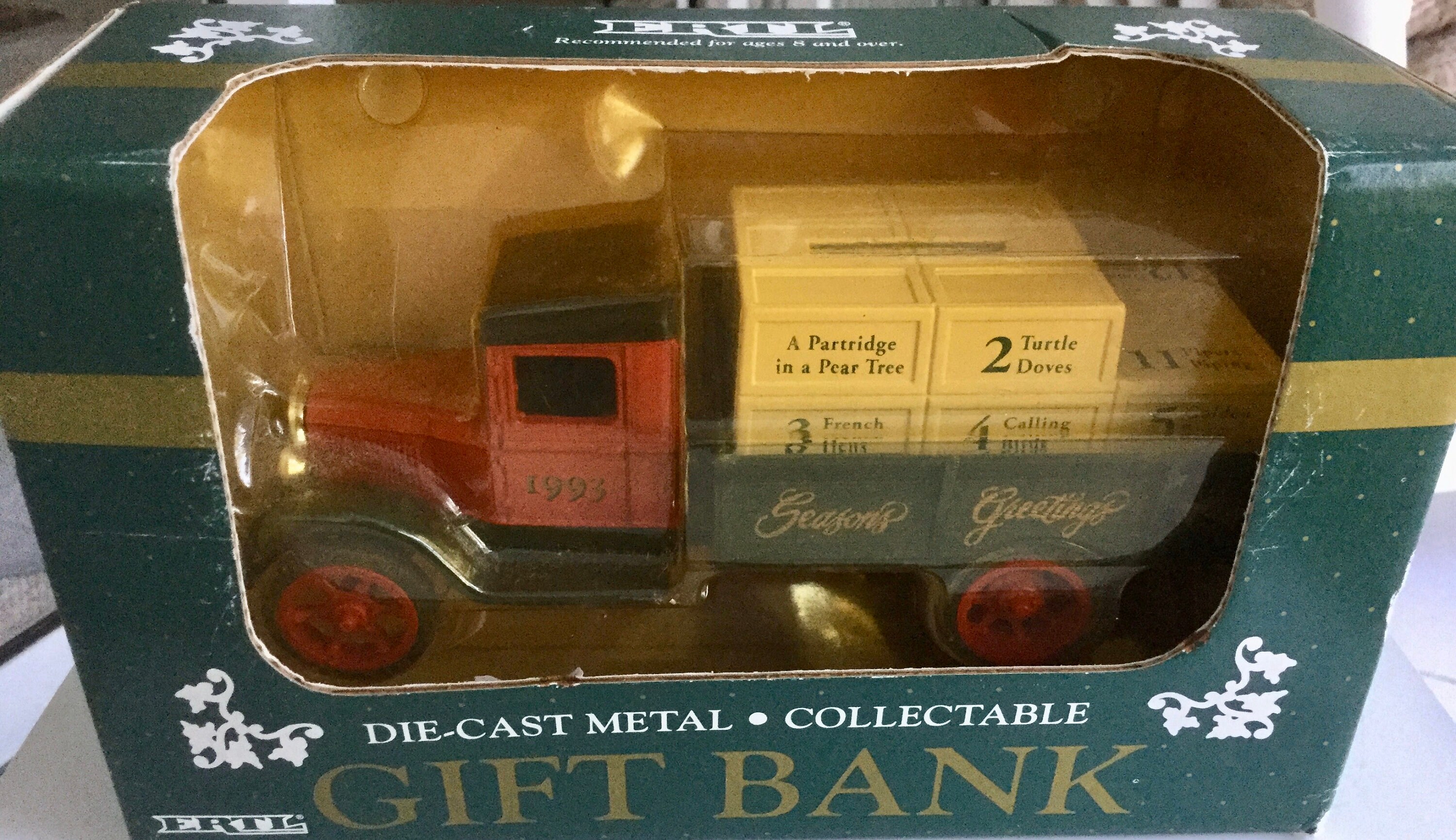 Ertl vintage die cast red metal 1993 coin bank truck Etsy