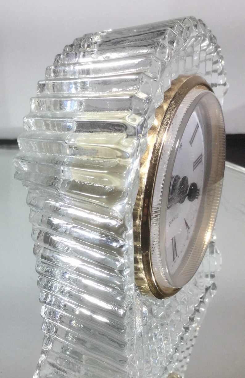 Wittnauer quartz desk Crystal clock Etsy