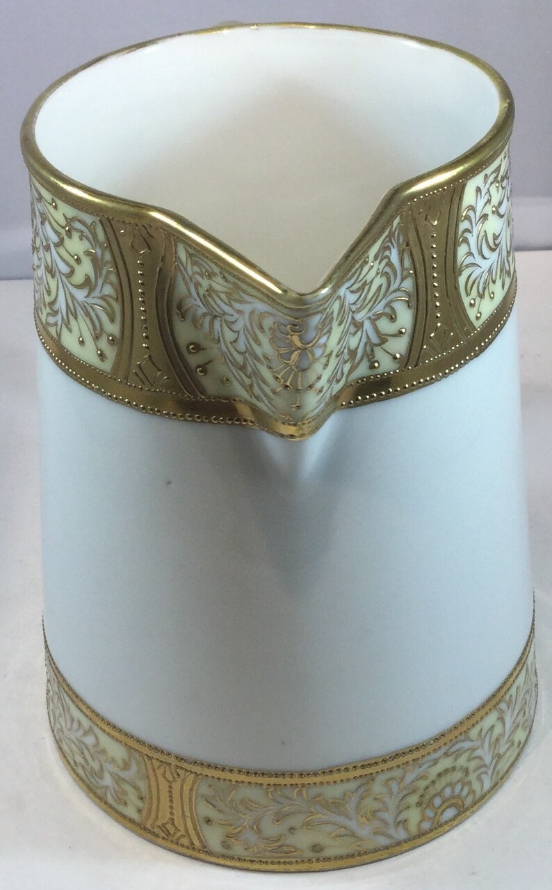 Nippon hand painted antique art nouveau water jug