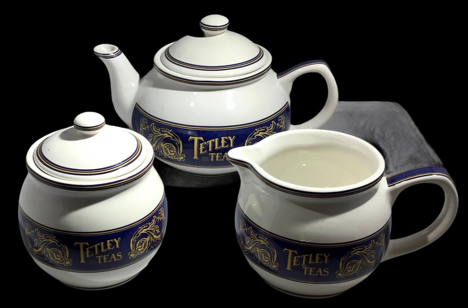 Vintage Tetley porcelain Teapot with sugar with lid with Etsy