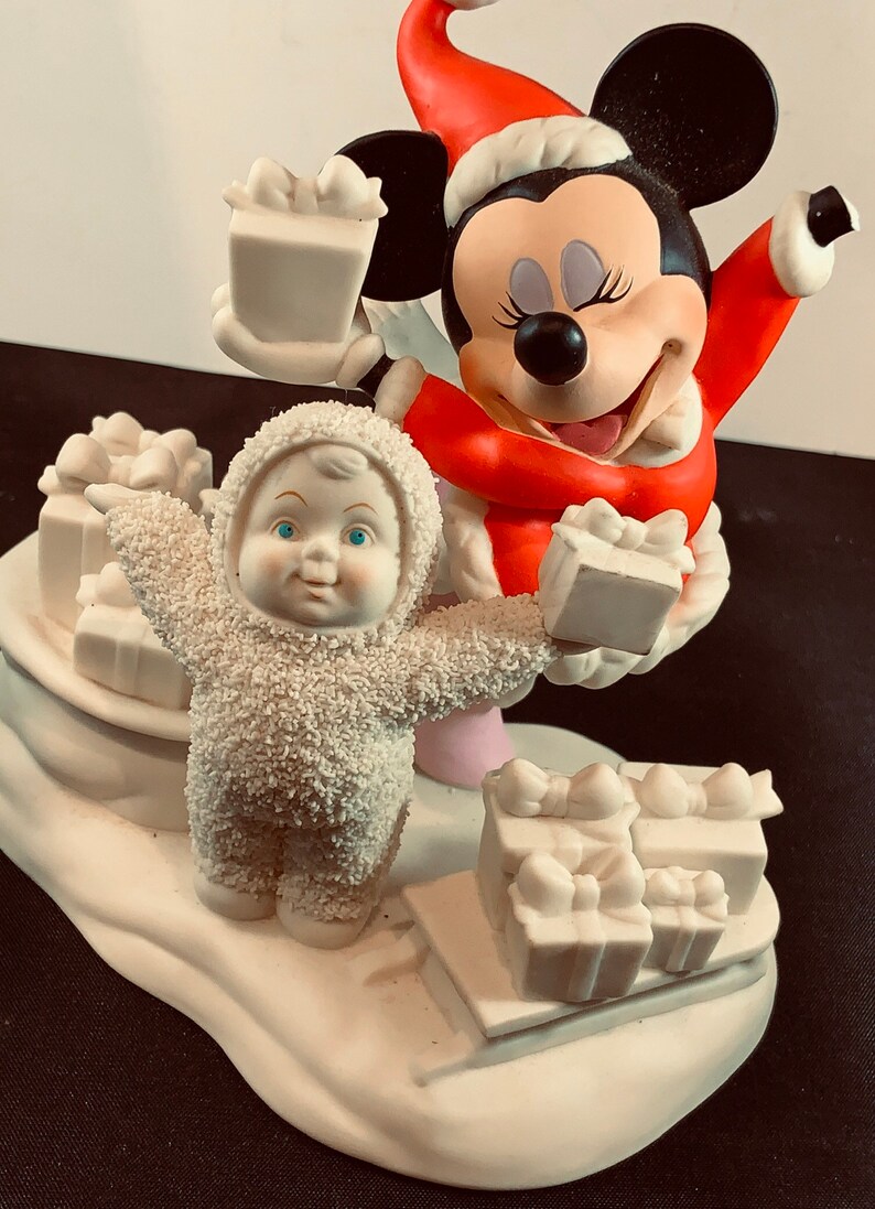 snowbabies with mickey mouse