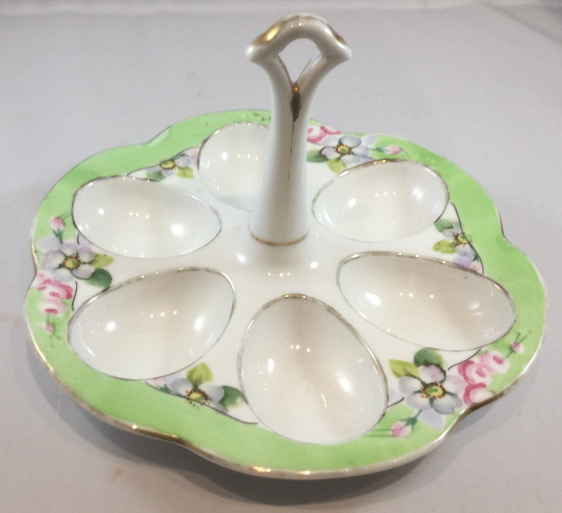 Nippon Porcelain Six Egg Holder in Great Condition. Hand Etsy