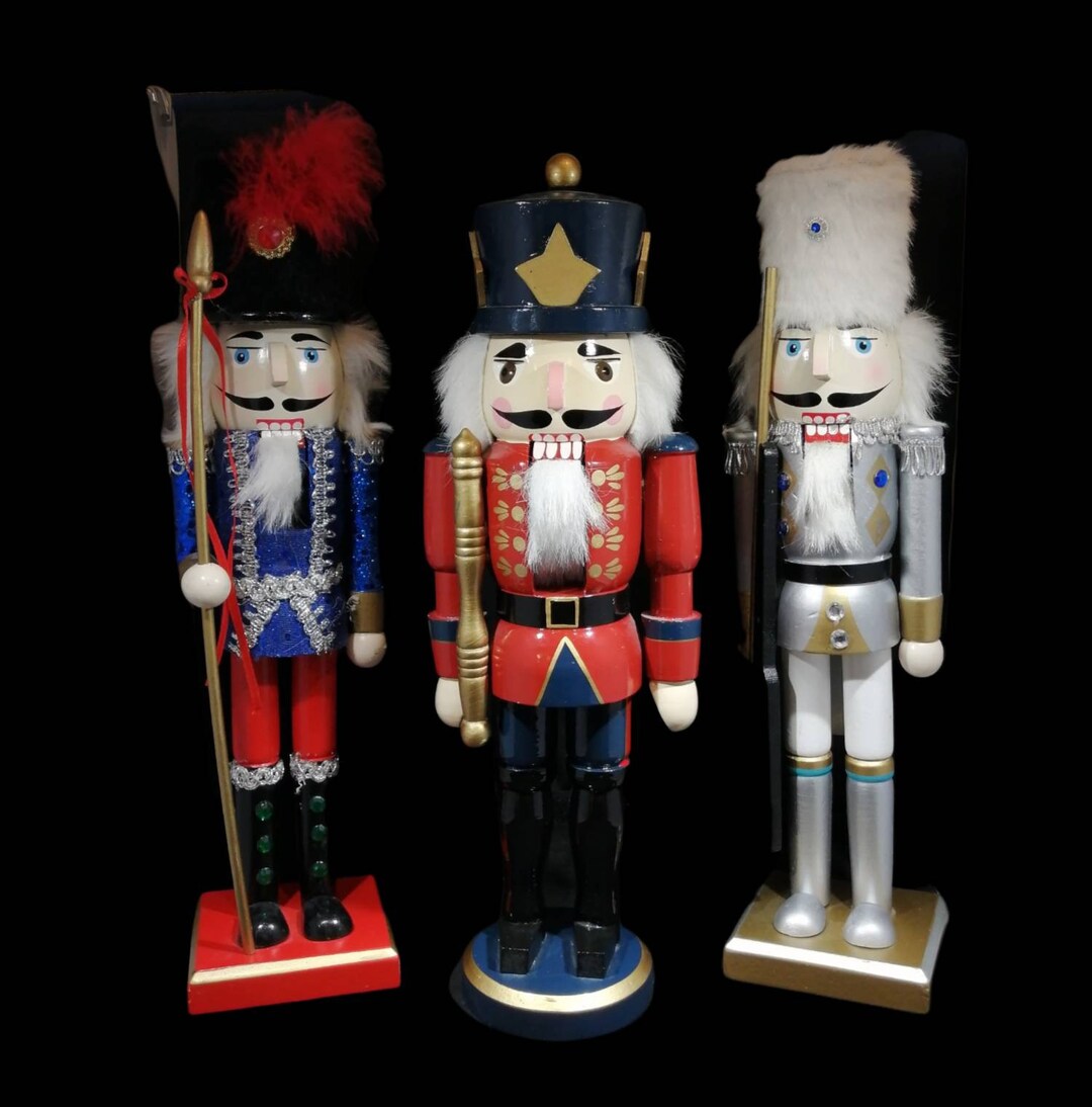 3 Large Functioning Nutcrackers Etsy