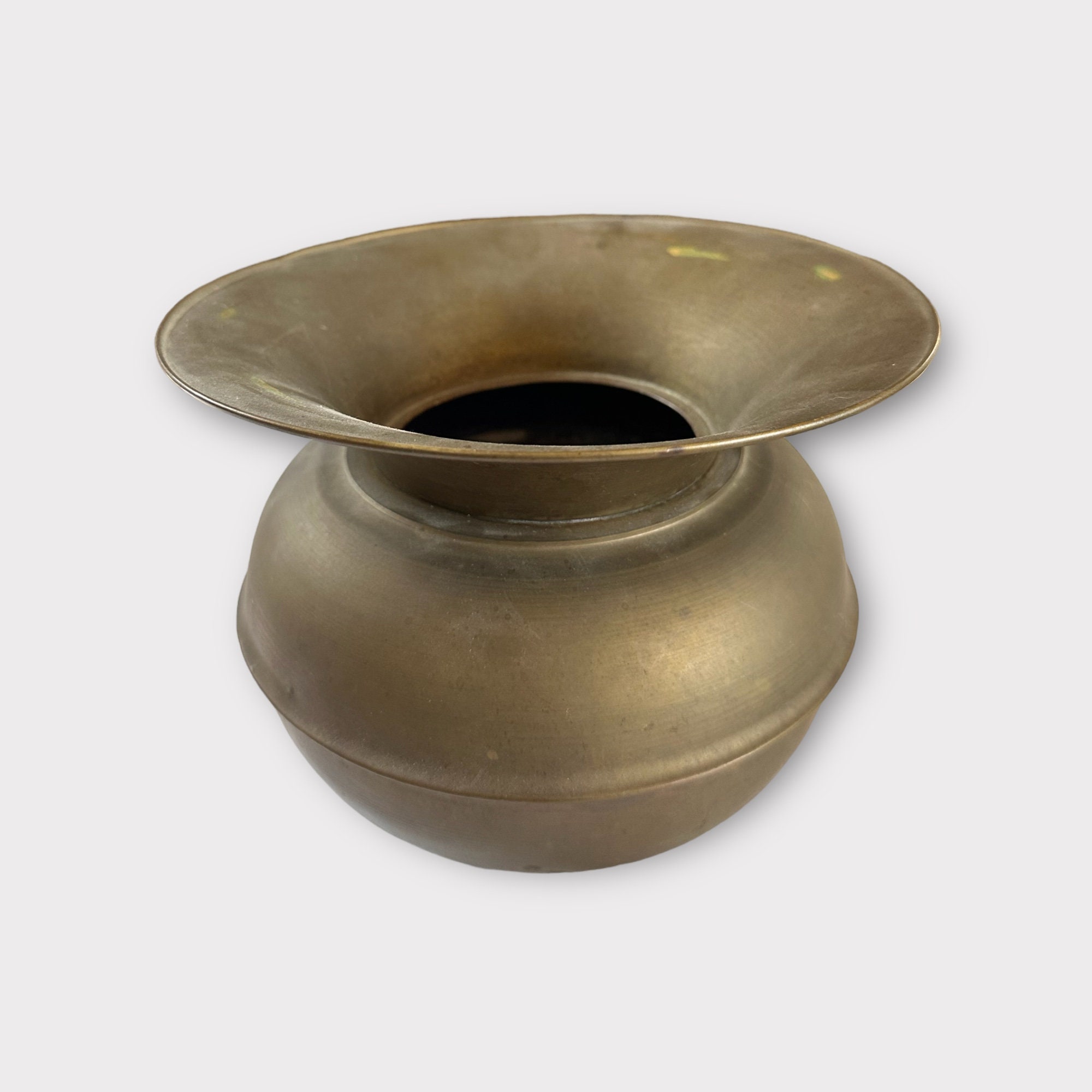 Vintage Brass Spittoon Tobacciana - Etsy
