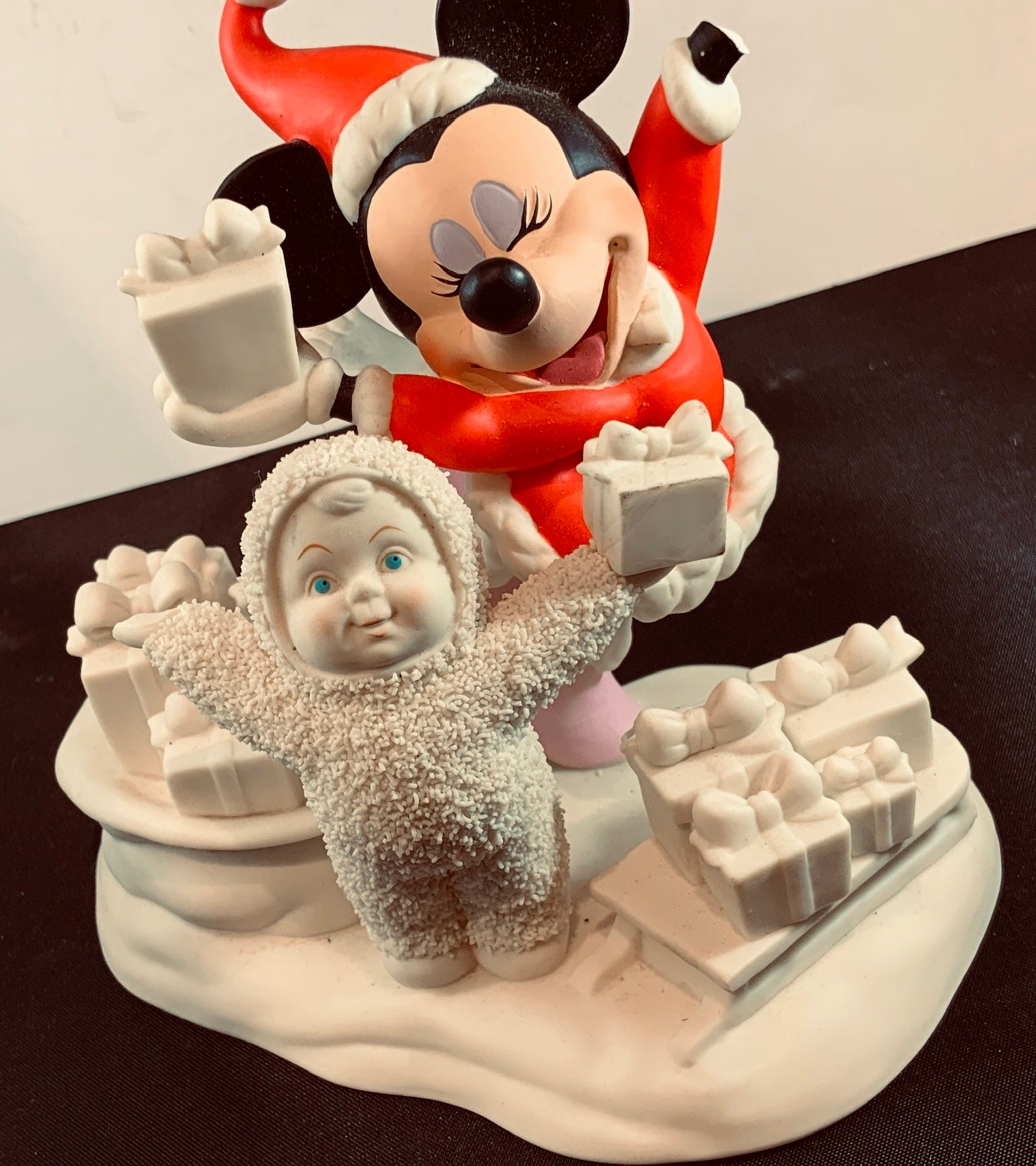 snowbabies with mickey mouse
