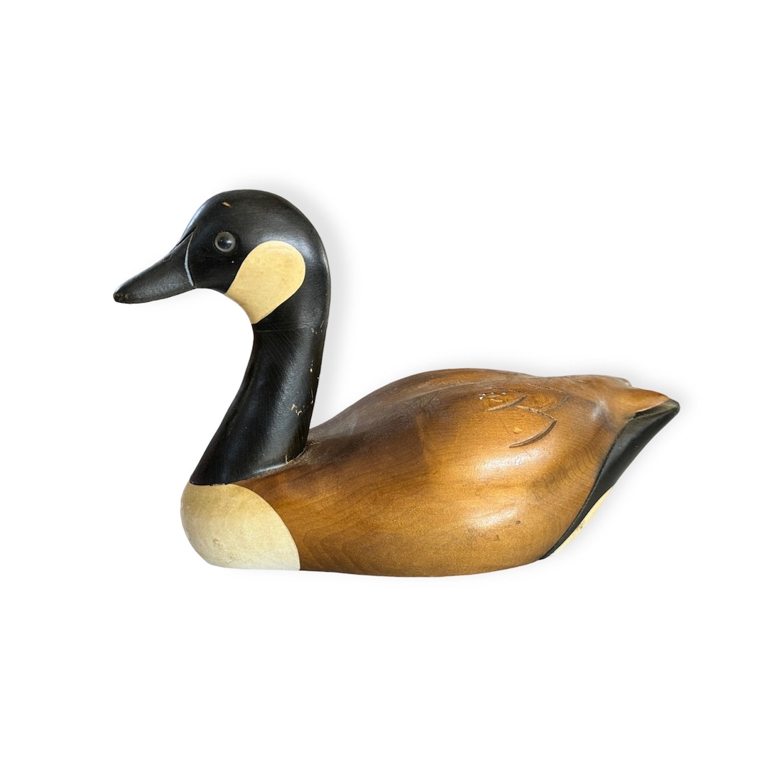 Hand Made Canadian Goose Wood Carving Hummel Woodworking Etsy